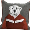 Coussin en coton Ski funny (Ours)