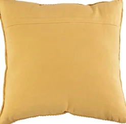 Coussin en coton velours côtelé Lines (Jaune moutarde)