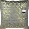 Coussin en velours imprimé Gold déhoussable 40 cm (Gris)