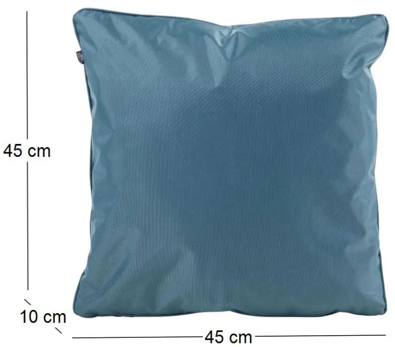 Coussin extérieur carré 45 cm Sun (Bleu canard)