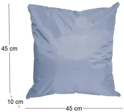 Coussin extérieur carré 45 cm Sun (Gris Clair)