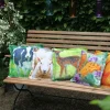 Coussin extérieur imperméable daim (41,5 x 41,5 x 10 cm)