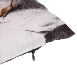 Coussin imprimé oiseaux sur branche 45 cm
