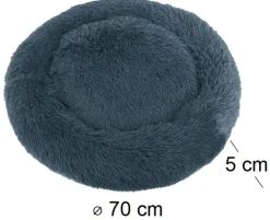 Coussins à poils longs pour animaux 70 cm (Bleu)