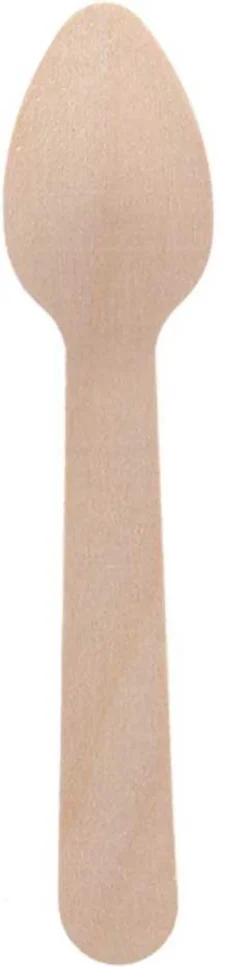 Couverts en bois 100% compostable Herbe (Petites cuillères Lot de 20)
