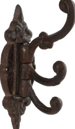 Crochet multipositions pivotant en fonte (S : 5,7 x 9,3 x 14,2 cm)