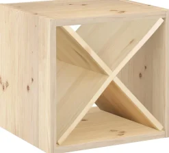 Cube avec range bouteille en pin 12 bouteilles Dinamic
