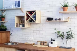 Cube avec range bouteille en pin 12 bouteilles Dinamic