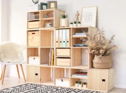 Cube de rangement en pin massif Dinamic (Tablette intermédiaire)
