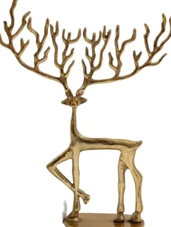 Décoration cerf doré 28 x 47 cm