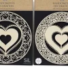 Décoration murale Coeur en bois sculpté (Lot de 2)