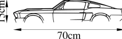Décoration murale en métal Voiture (1967 Ford Mustang Shelby GT500)