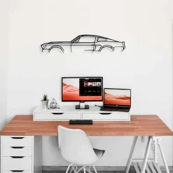 Décoration murale en métal Voiture (1967 Ford Mustang Shelby GT500)