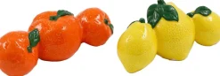 Décoration à poser en dolomite Agrumes 17 cm (Lot de 2)
