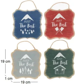 Décorations à suspendre Just the best (Lot de 4)