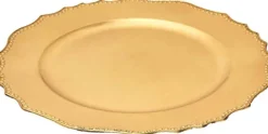 Dessous d'assiette en plastique doré Royal (Lot de 6)