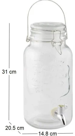 Distributeur boisson avec couvercle à rabat en verre
