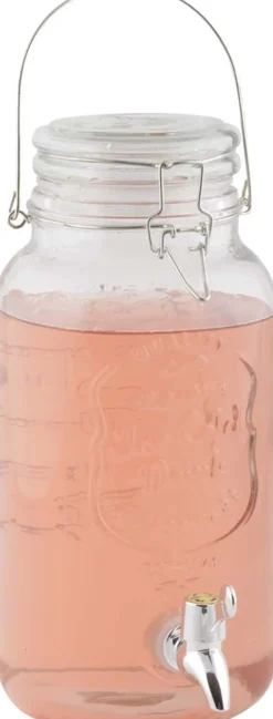 Distributeur boisson avec couvercle à rabat en verre