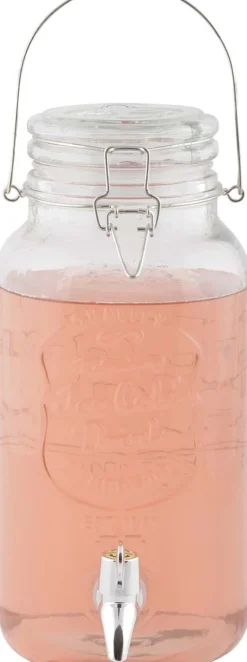 Distributeur boisson avec couvercle à rabat en verre
