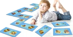 Dominos géants 28 pièces avec sac de rangement (Bleu - Pirates)