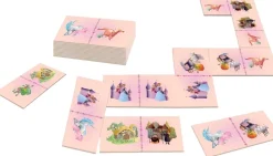 Dominos géants 28 pièces avec sac de rangement (Rose - Princesse)