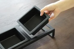 Double gamelle design surélevée pour chat Tower (Noir)
