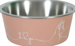Ecuelle antidérapante rose pour chiens Love dog (1700 ml)