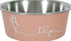 Ecuelle antidérapante rose pour chiens Love dog (750 ml)