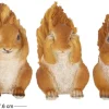 Ecureuils expressifs en résine (Lot de 3)