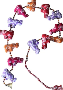 Embrase pour rideaux en tissu coloré éléphants