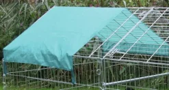 Enclos extérieur zingué avec bâche