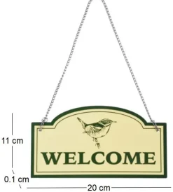 Enseigne Welcome en métal