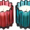 Ensemble de 4 bougies en verre coloré
