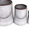 Ensemble de 3 pots porte-plante en zinc