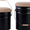 Ensemble de 2 tabourets Buckets (Noir)