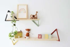 Equerre triangle en pin brut (30 cm)