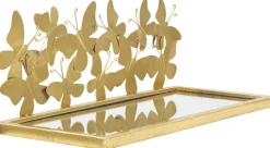 Etagère chevet en métal doré Butterfly 43 x 19.2 x 16.5 cm (Lot de 2)