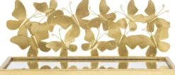 Etagère chevet en métal doré Butterfly 43 x 19.2 x 16.5 cm (Lot de 2)