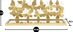 Etagère chevet en métal doré Butterfly 43 x 19.2 x 16.5 cm (Lot de 2)