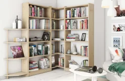 Etagère d'angle en pin brut Gala (4 tablettes)