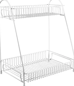 Etagère de cuisine en métal Tidy 30 x 20 x 34.5 cm (Blanc mat)