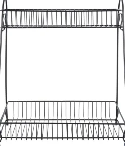 Etagère de cuisine en métal Tidy 30 x 20 x 34.5 cm (Noir mat)