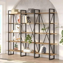 Etagère en aggloméré et métal Book