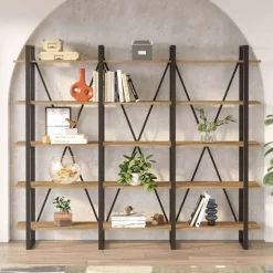 Etagère en aggloméré et métal Book