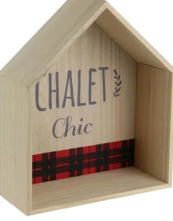 Etagère en bois maison chalet chic 30 cm