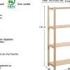 Etagère en kit profondeur 30 cm Natura (4 tablettes)