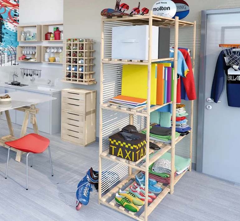 Etagère en kit profondeur 30 cm Natura (5 tablettes)