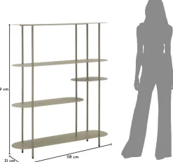 Etagère en métal Saturn 118 x 31 x 39 cm (Gris)