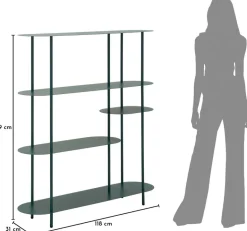 Etagère en métal Saturn 118 x 31 x 39 cm (Vert)