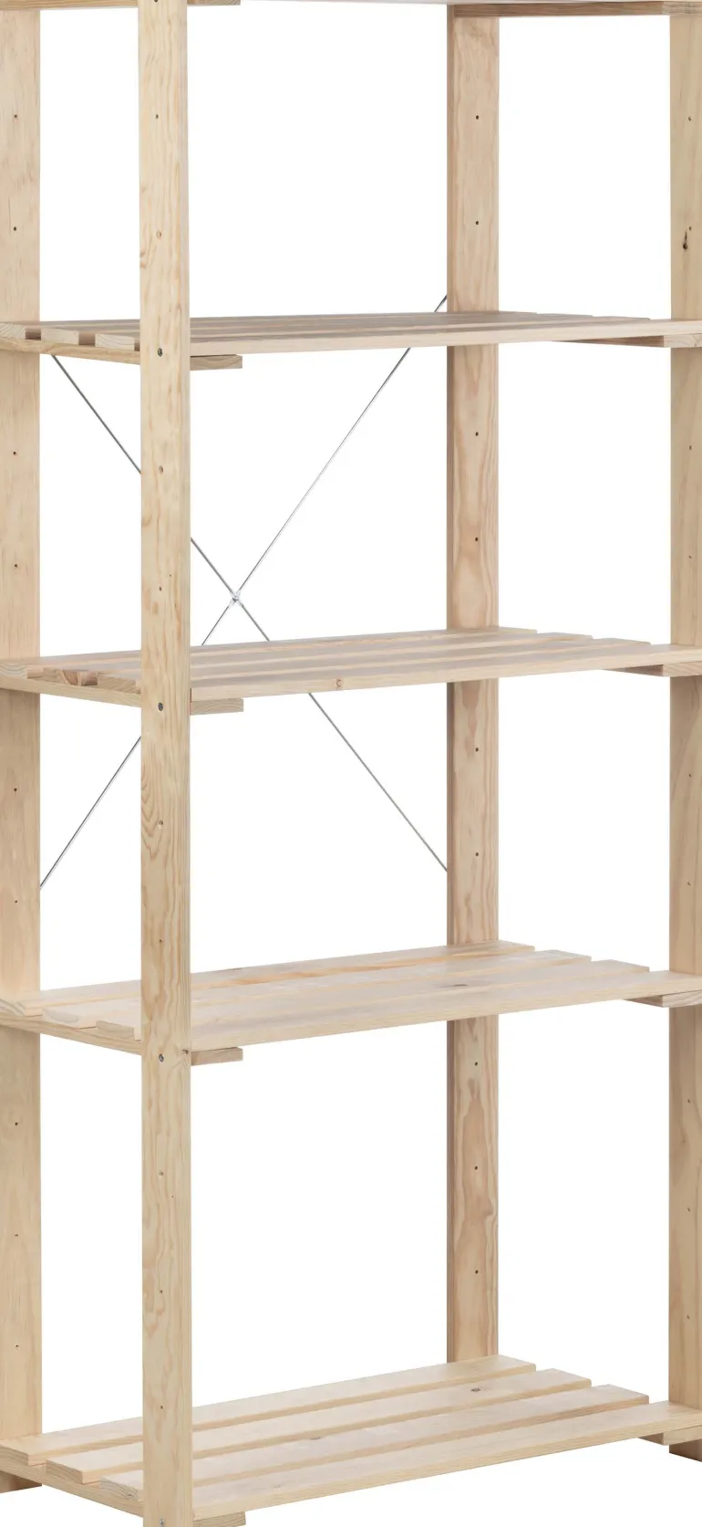 Etagère en pin massif Nova (76.5 x 38.5 x 174.5 cm)